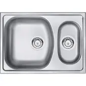 Deante - RVS spoelbak XYLO, 2-delig, 78x43,5 cm, met afwerking