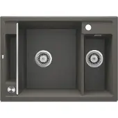 Deante Magnetische granieten spoelbak met 1,5 kom