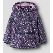 Name it Winterjas 'NMFMicco' donkerblauw / sering / rosa / grenadine