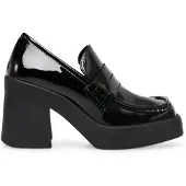Steve madden Mocassins 'Womens Utmost Blk Pat Loafer Shoes' zwart