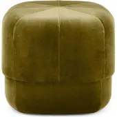 Normann Copenhagen Circus poef Velours mosgroen, klein