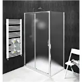 Gelco Sigma Simply Rechthoekige douchecabine 120x80cm links/rechts-uitvoering, glas met Brick-patroon