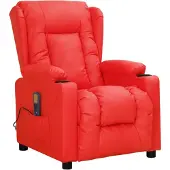 vidaXL Massagestoel kunstleer rood