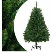 vidaXL Kunstkerstboom met scharnieren met standaard 120 cm groen