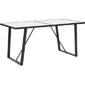 Syfax Eettafel 160x80x75 cm gehard glas wit