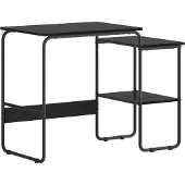 vidaXL Bureau met opslag Zwart eiken 100 x 50 x 75 cm