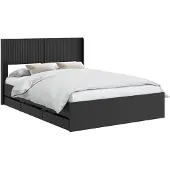 vidaXL Bedframe met opbergruimte en hoofdeinde, zwart, 140 x 190 cm