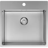 Pure.Sink Comfort RVS spoelbak 54x52cm Tapwing met kraangatbank PCM5040T-02