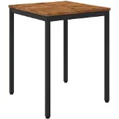Syfax Tuintafel, natuurlijk en zwart, 60 x 60,5 x 75 cm
