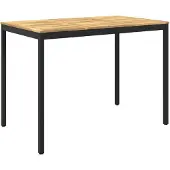 Syfax Tuinbar-tafel, wit en zwart, 147 x 88,5 x 105 cm