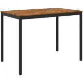 Syfax Tuinbar-tafel, natuurlijk en zwart, 147 x 88,5 x 105 cm