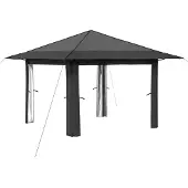 vidaXL Gazebo zonder zijwanden, 3,3 x 3,3 m, lichtgrijs en antraciet