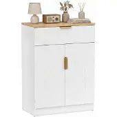 HOMCOM Sideboard-MDF-60L x 32B x 82H cm-Weiß