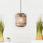 Lightbox Rieten hanglamp - Moderne hanglamp in boho-stijl - E27 fitting