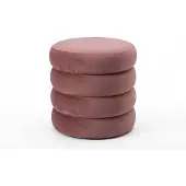 Invicta Kruk VOGUE 40cm rond bekleed met opbergruimte fluweel rosé