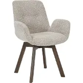 Invicta Draaibare stoel BALTIC 360° met armleuningen bouclé tweed zacht taupe bruin