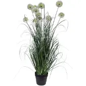 Oosterik Home Allium siergras wit H 117 cm kunstplant