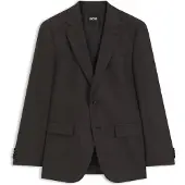 BOSS Slim-fit blazer van stretchwol met microdessin