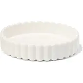 HEMA Kaarsonderzetter ⌀20cm keramiek ribbel wit (wit)