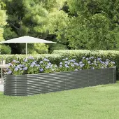 Prolenta Maison Exclusive - Verhoogd plantenbak, gepoedercoat staal, 507x100x68 cm, grijs