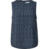 Street One Dames Blouse met gerimpelde ronde hals - Blauw - 42