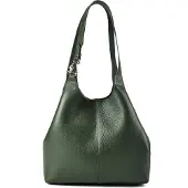 Coccinelle Leren schoudertas C-Easy Shopper Garden Green groen