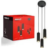 Briloner - Hanglamp, hoogte verstelbaar, GU10 fitting, zwart, maximale lengte 120 cm