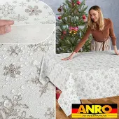 ANRO Tafelkleed Sneeuwvlokken Meerkleurig 140x120cm Rechte rand Afwasbaar Waterafstotend