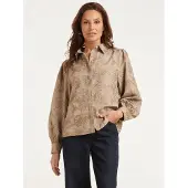 Smashed Lemon Blouse van geweven stof met geborduurd bloemdessin |