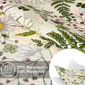 ANRO Tafelkleed Kamille Groen Ovaal 260x140cm Met sierband Afwasbaar Waterafstotend Binnen & Buiten