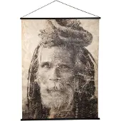 Ptmd Alexy Beige Composite Paper Paiting Man Dreadlocks
