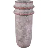 Ptmd Almeda Pink Cement Vase With 2 Borders High M