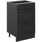 Vicco Keukenonderkast R-Line, Antraciet landelijk/Antraciet, 50 cm zonder werkblad