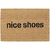 Relaxdays Kokosmat Deurmat 'Nice Shoes' 60x40cm - Natuurlijk en Duurzaam