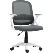 HOMCOM -bureaustoel met mesh-bekleding, 57,5 x 60 x 101 cm, grijs.