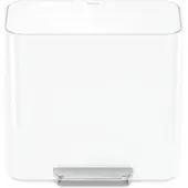 Simplehuman Prullenbak Mini Recycler Wit Staal 7,5+7,5L
