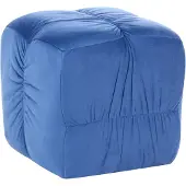 Beliani TURLEY - Poef - Blauw - Fluweel
