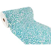 DecoMeister Antislip Vloermat PVC Wit-Turkoois 65x120cm