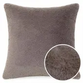 ANRO Sierkussen Taupe 50x30cm – Imitatiebont Kussen Inclusief Vulling Pluche Zacht Bank Woonkamer