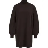 We fashion Gebreide jurk donkerbruin