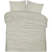 DoubleDry Dekbedovertrek seersucker 100% katoen tweepersoons 200x200/220 cm