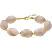 Lucardi Armband 'Statement' beige / goud