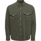 Only & Sons Overhemd groen