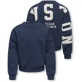 Kids Only KIDS GIRL sweater met backprint - donkerblauw Backprint - maat 134/140