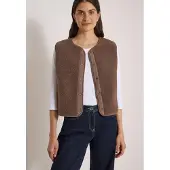 Cecil Dames Teddy bodywarmer met softshelldetails - Beige - L