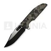 We Knife Muster vouwmes, Desert Terrain Titanium, Black Stonewash/Satin