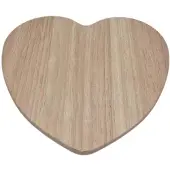 Playwood houten speelgoed broodplankje hartvorm naturel bruin.