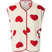 Pieces Bodywarmer beige / rood