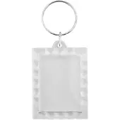 Combicraft Plexiglas sleutelhanger blanco rechthoek geribbeld 38x50mm - 25 stuks