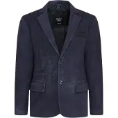 Infinity Leather Heren Italiaanse marineblauwe leren blazerjas - Trabzon
